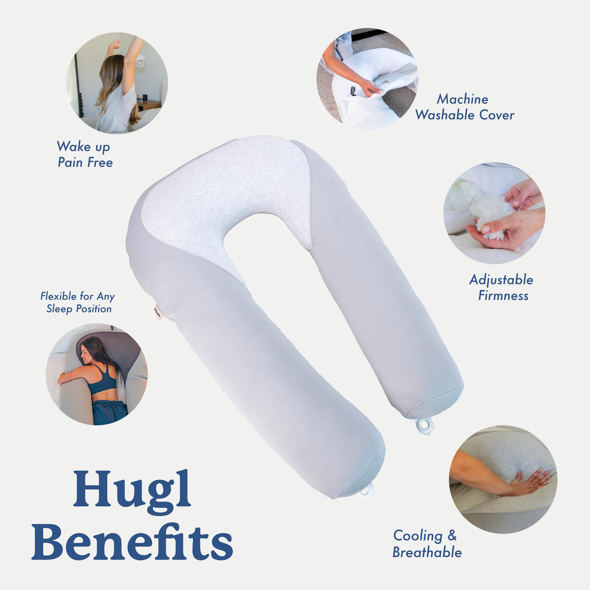 Plufl next to a tall person illustrating length and full-body coverage benefit
