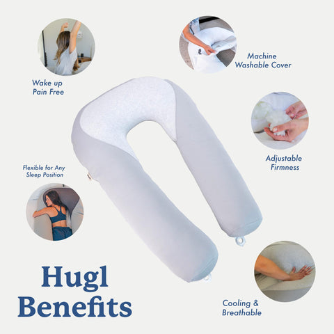 Plufl next to a tall person illustrating length and full-body coverage benefit
