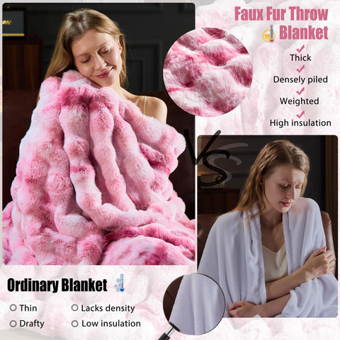 PLUUSHUU close-up of faux rabbit fur pile highlighting softness and cozy touch
