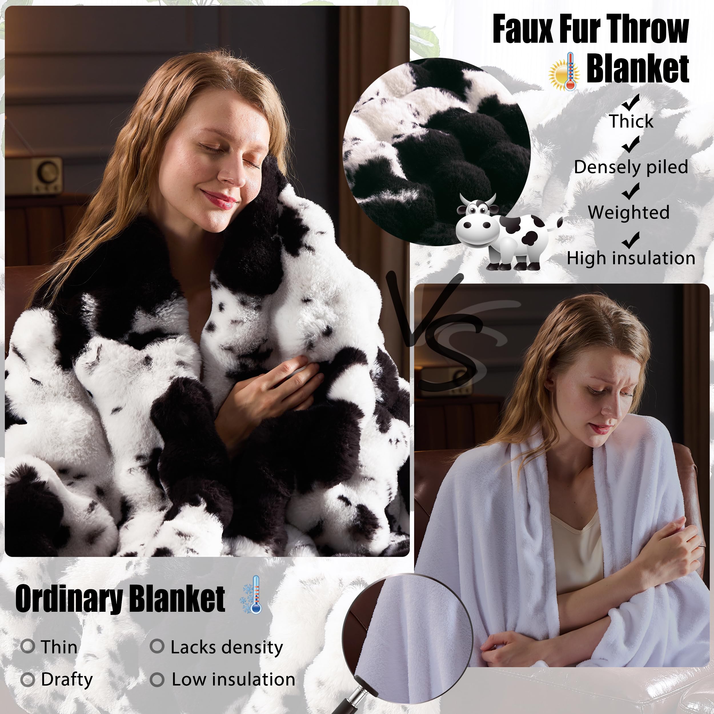 PLUUSHUU close-up of faux fur texture highlighting soft, dense pile