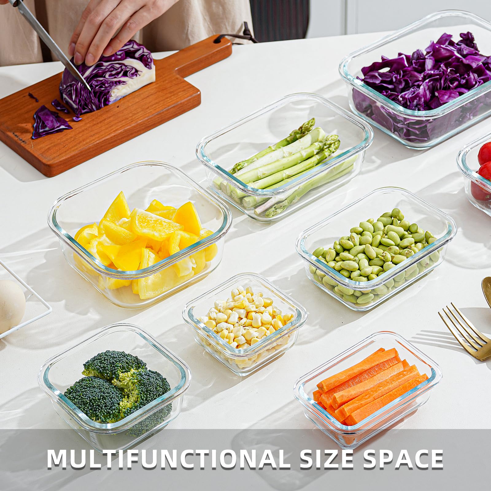 Pmssypl rectangular glass container close-up showing durable borosilicate glass benefit
