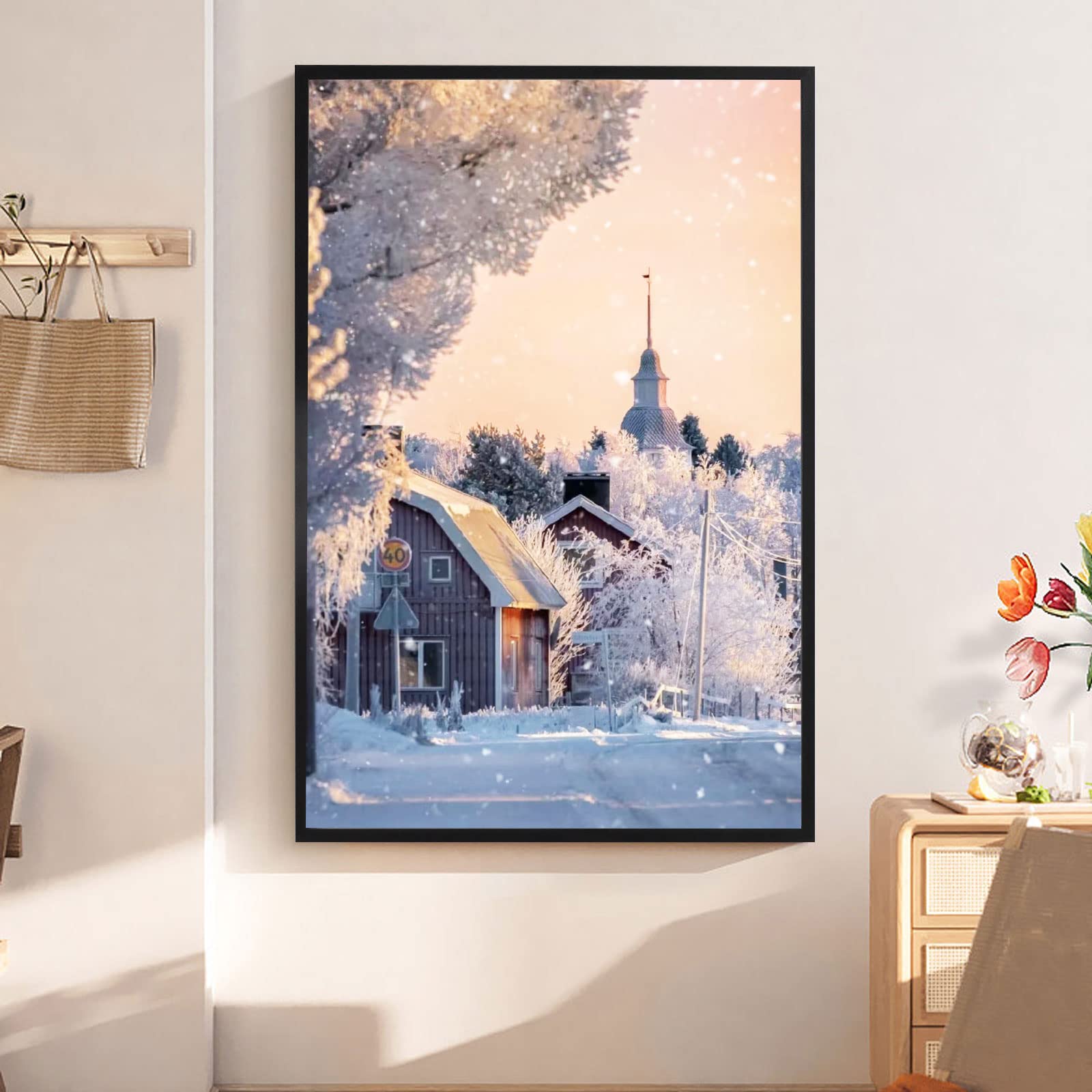 Podronale vertical frame used in retail showcasing clear poster visibility