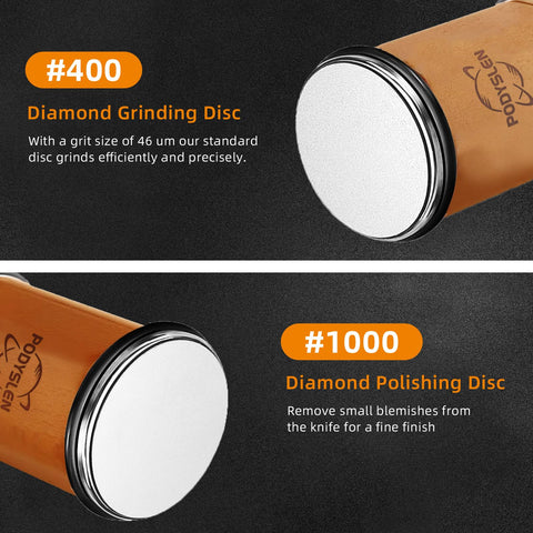 PODYSLEN diamond roller closeup showing grit texture for effective sharpening