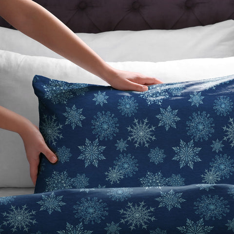 Pointehaven oversized flat sheet spread on bed offering extra tuck room benefit