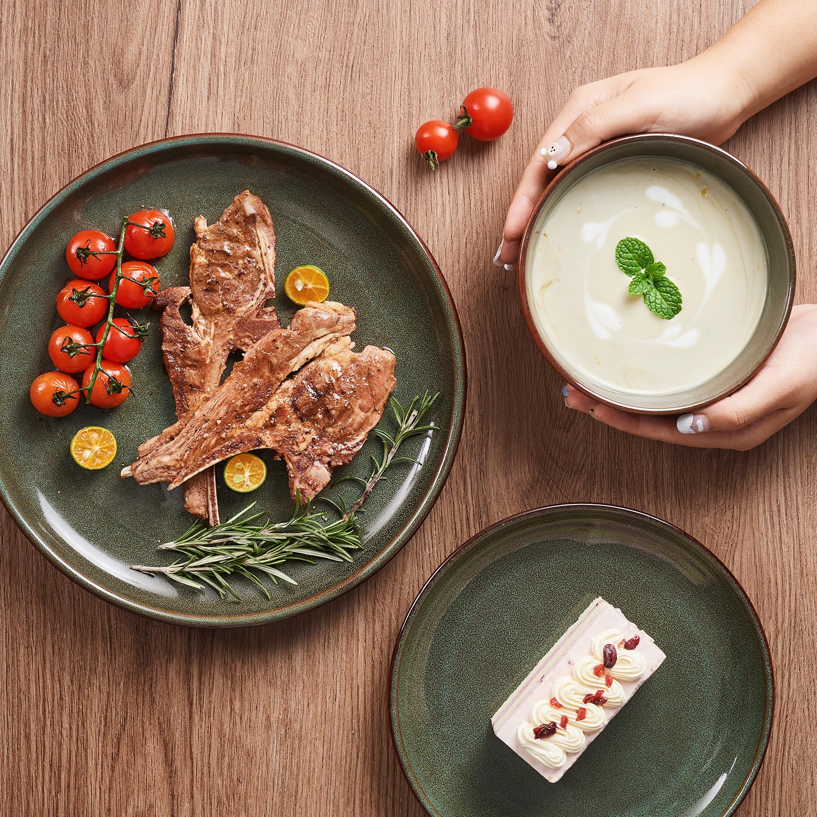 Pokini bowl with soup in use showing practical microwave-safe convenience and everyday dining benefit
