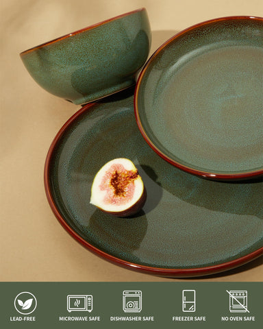 Pokini stacked plates side view showing compact storage and durability