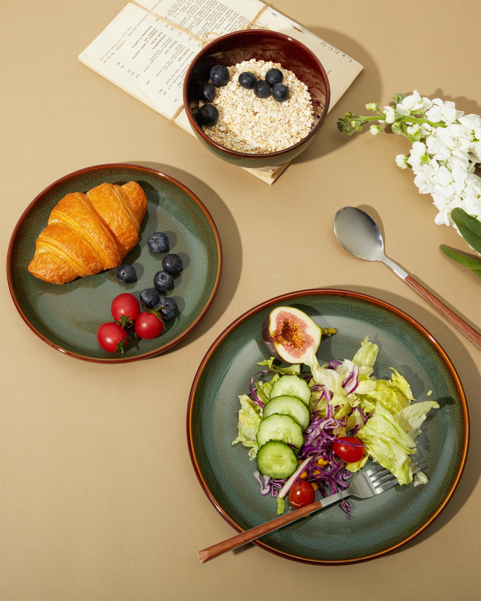 Pokini dinnerware in a styled table setting enhancing meal presentation