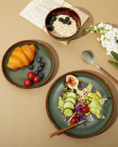 Pokini dinnerware in a styled table setting enhancing meal presentation