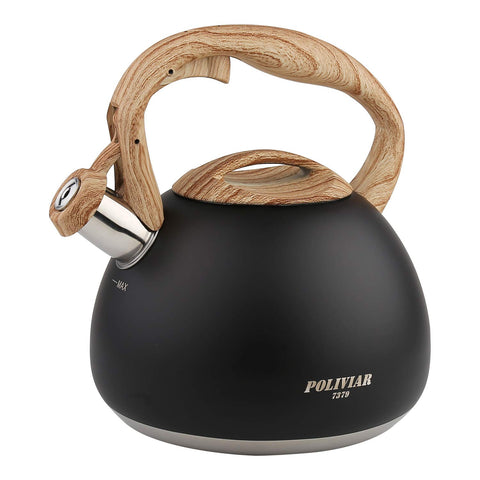 POLIVIAR kettle front view showing shape and capacity benefit