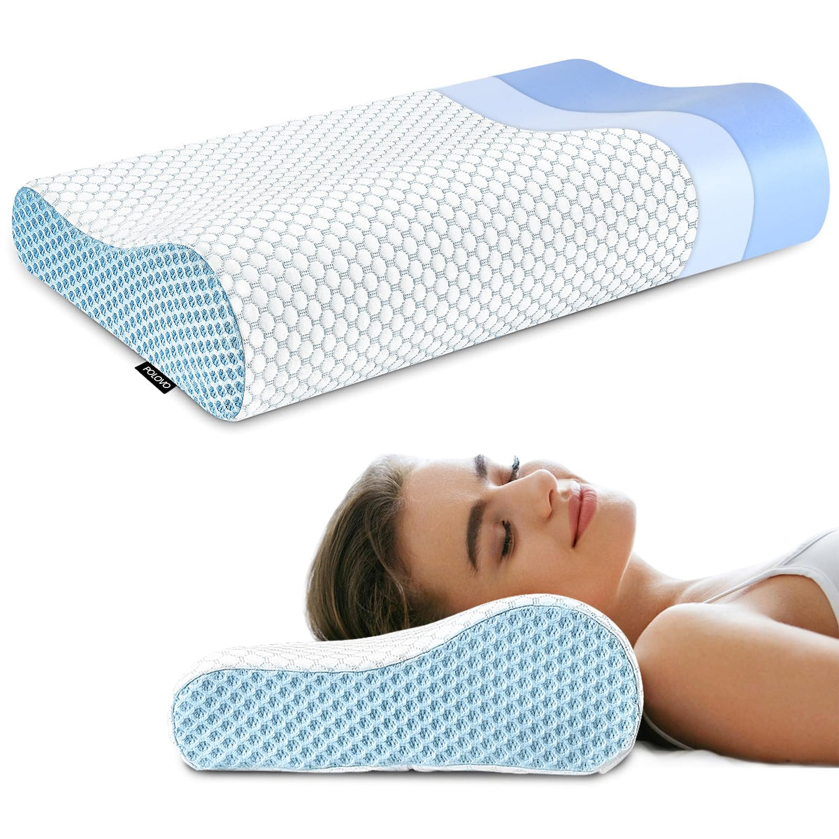 Polovo front view showing contour shape and ergonomic benefit