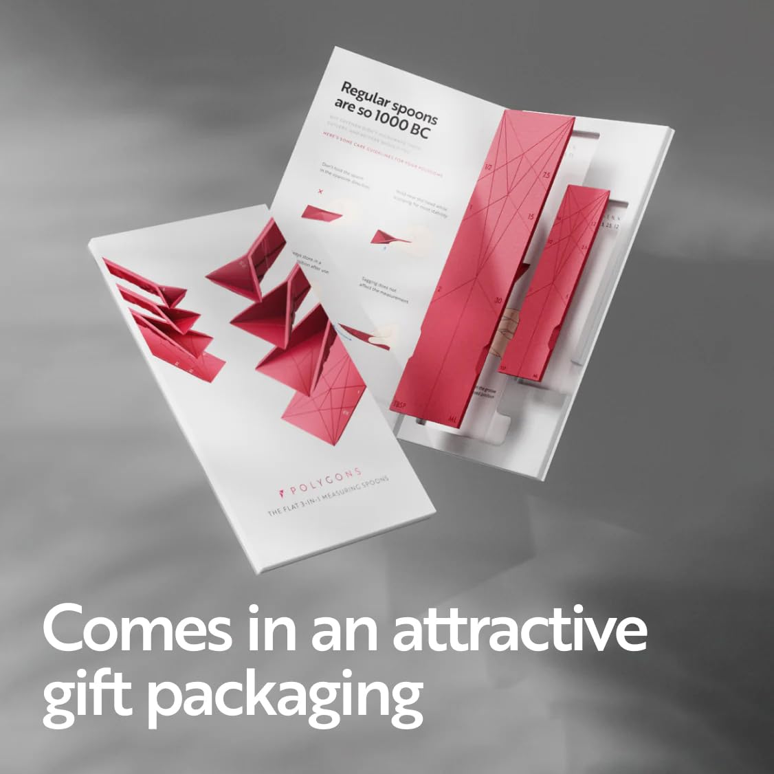 Polygons gift box styled on counter showing ready-to-give presentation