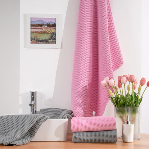 POLYTE towel hanging to dry showing quick-dry airflow advantage