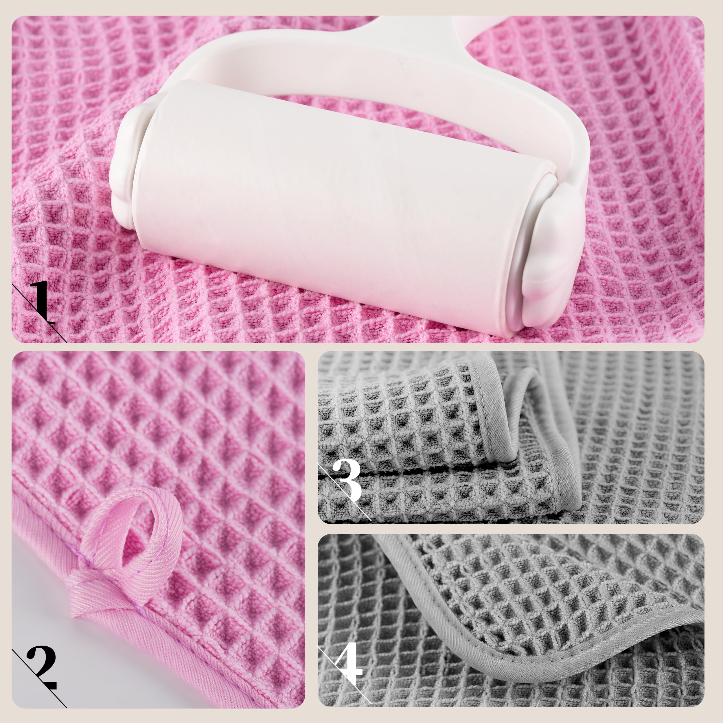POLYTE towel draped on chair showing 30x60 inch size and coverage