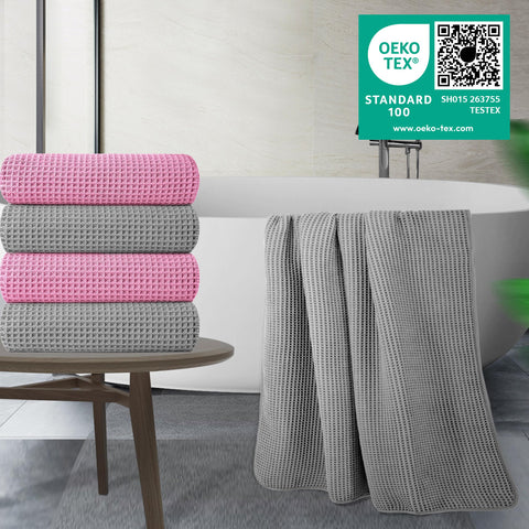 POLYTE close-up waffle weave texture highlighting gentle skin feel