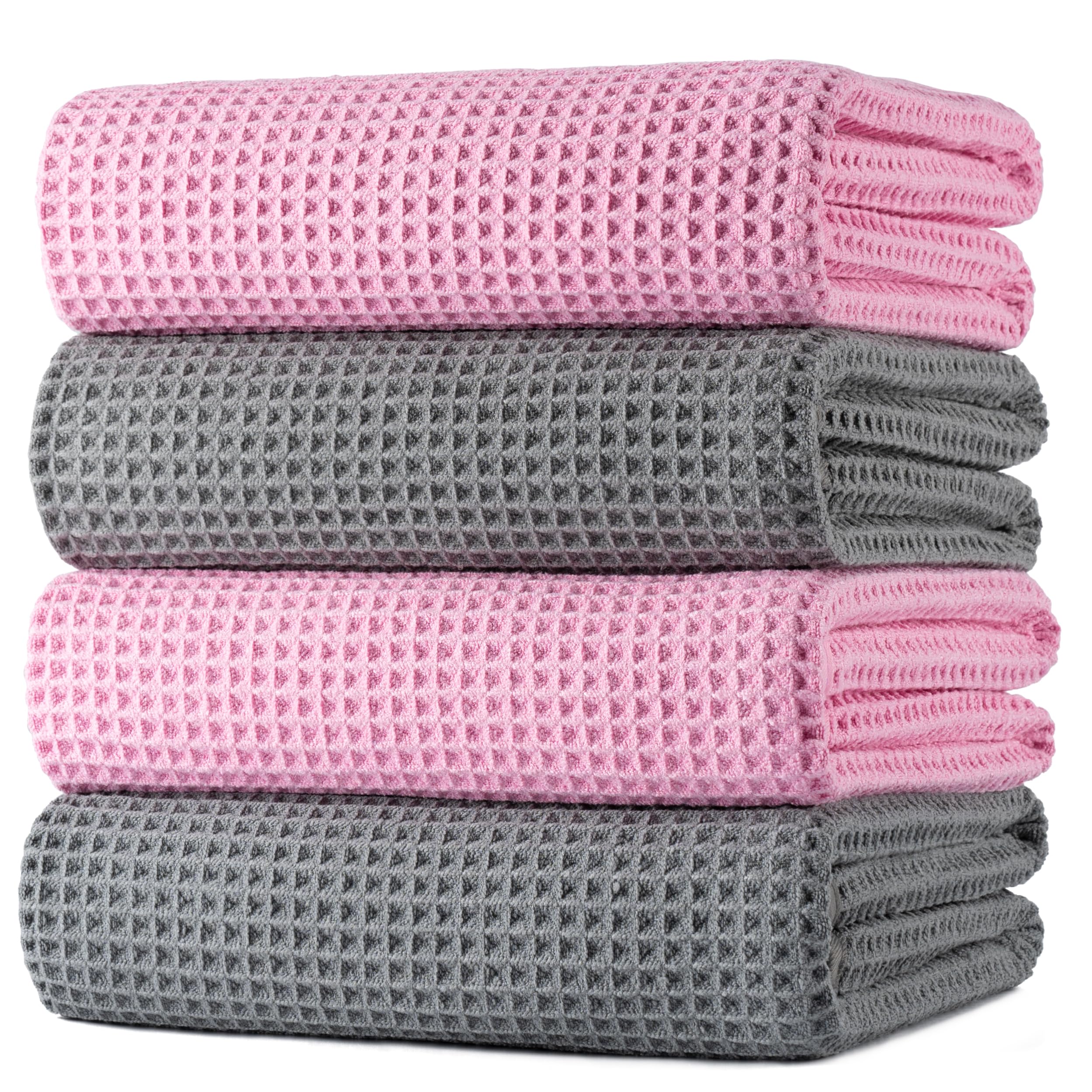 POLYTE folded waffle towel front view showing soft texture and neat finish