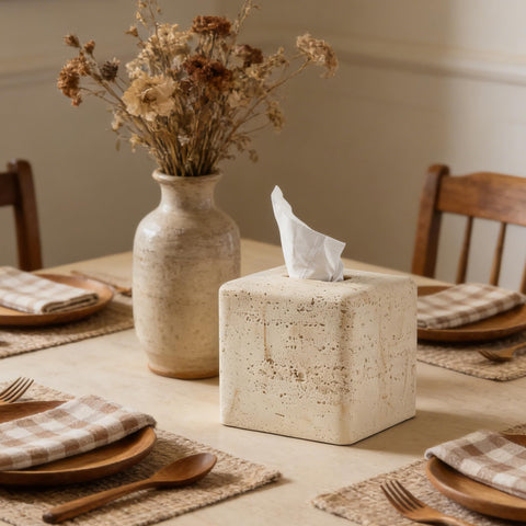Polytree bedside setting matching lamps and keeping tissues handy