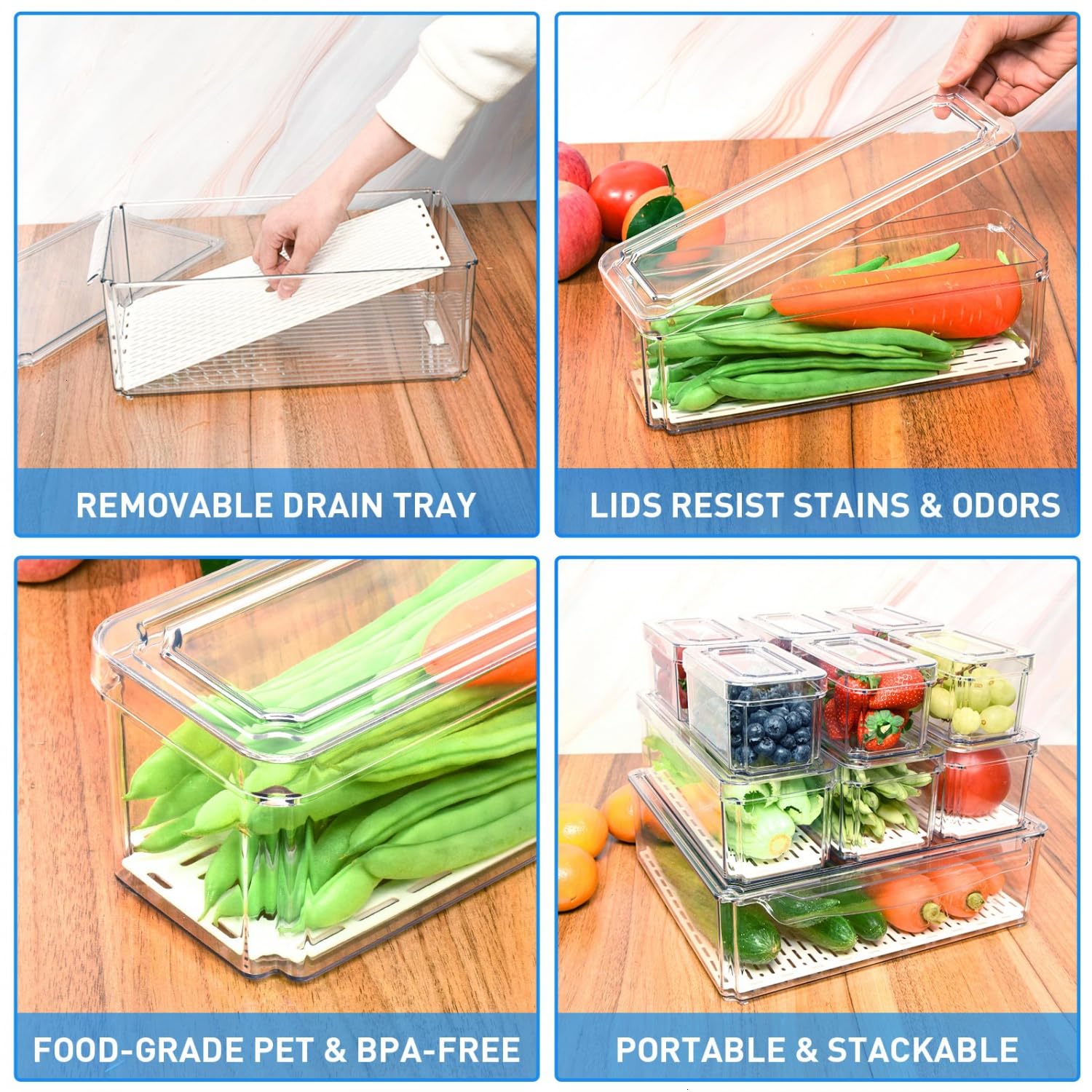 pomeat size comparison with hand illustrating compact and large bin capacities