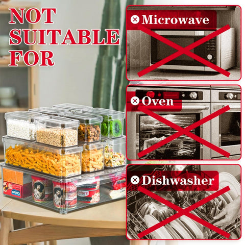 pomeat stacked bins inside fridge saving space and organizing groceries