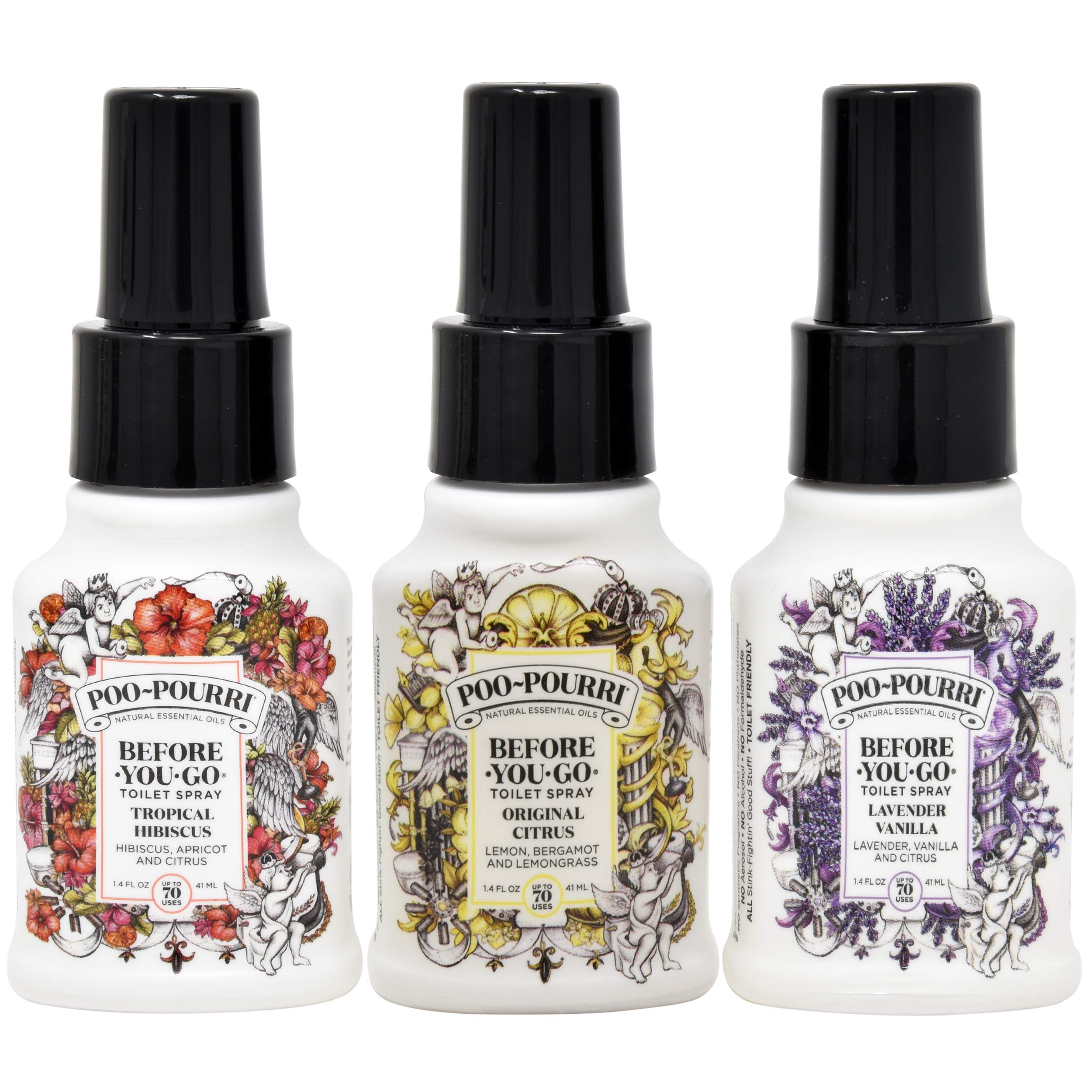 Poo-Pourri Original Citrus front bottle showing label and quick odor control benefit