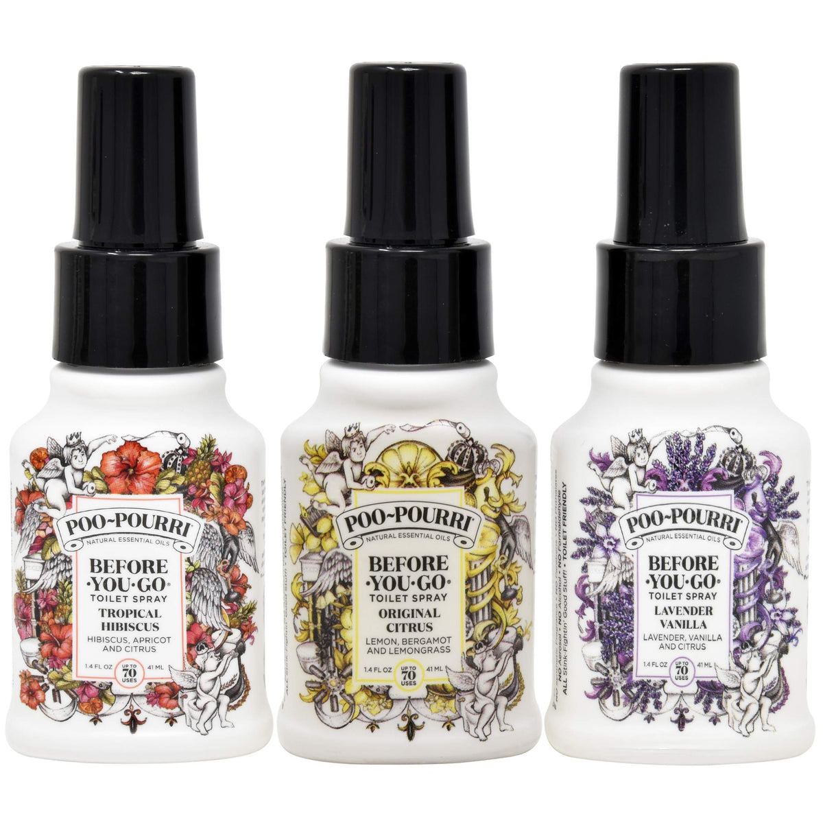 Poo-Pourri Original Citrus front bottle showing label and quick odor control benefit