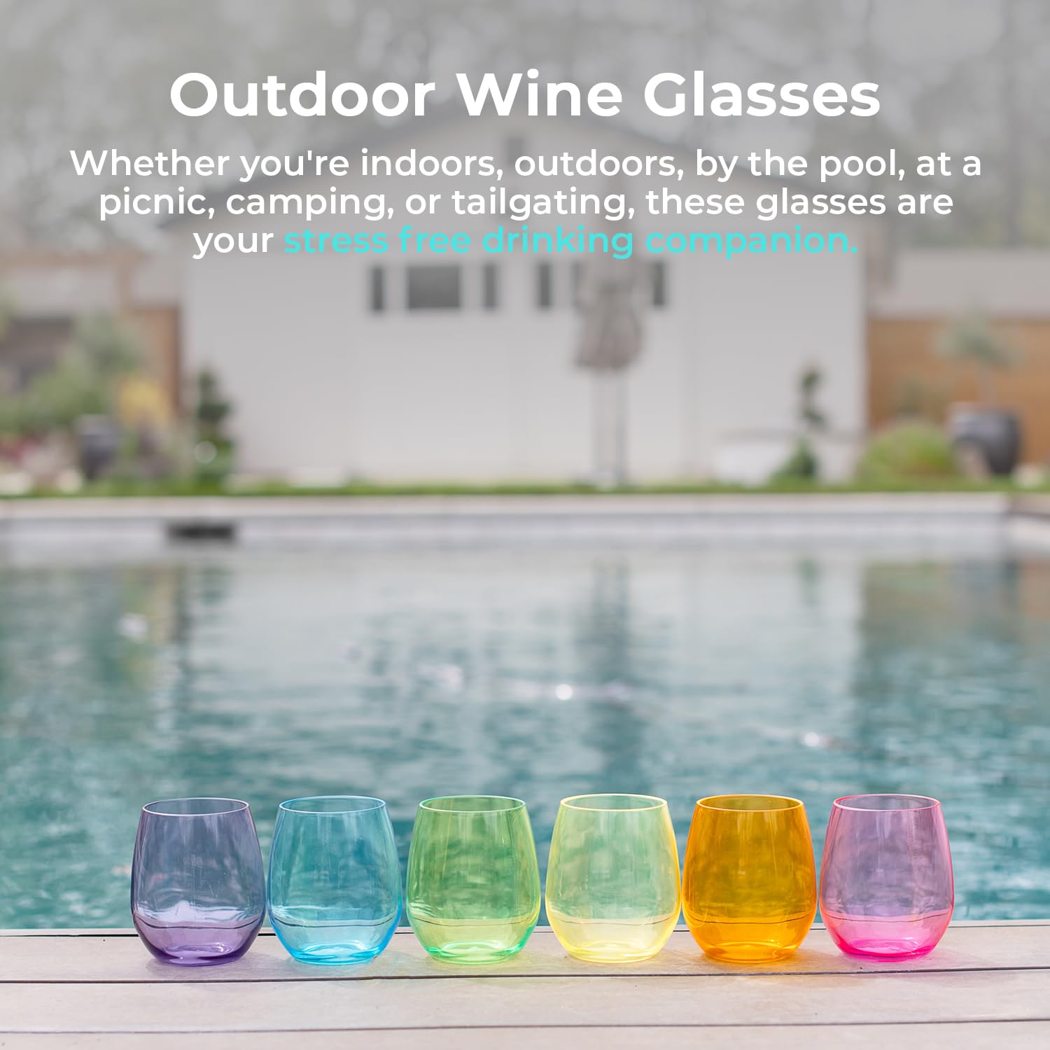 pop design multicolor arrangement highlighting color-coded guest glasses