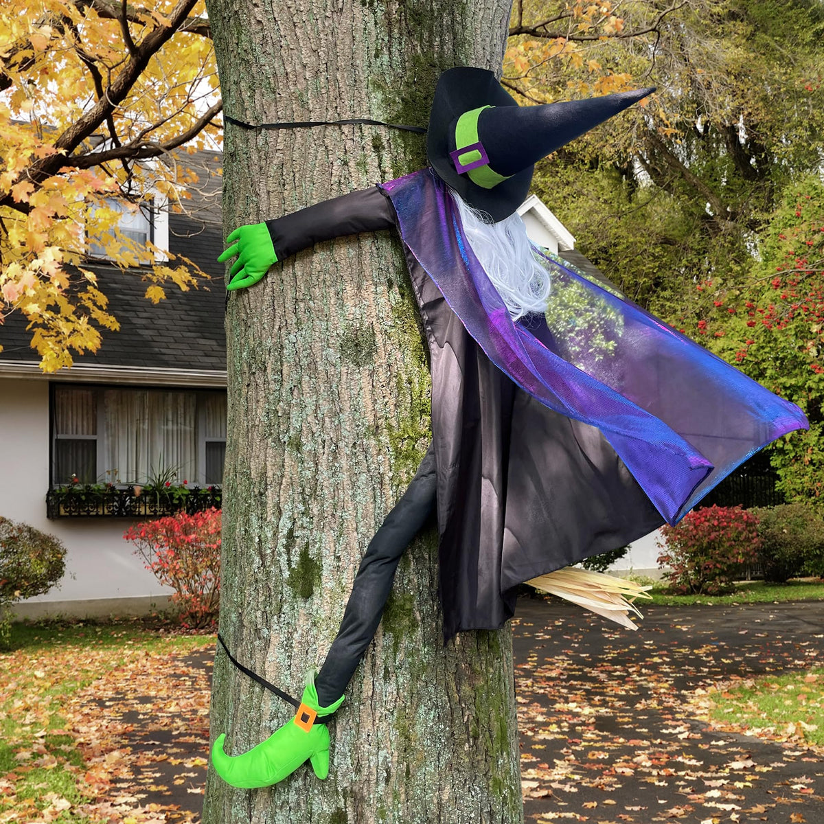 POPGIFTU crashing witch front view showing life-size visual impact