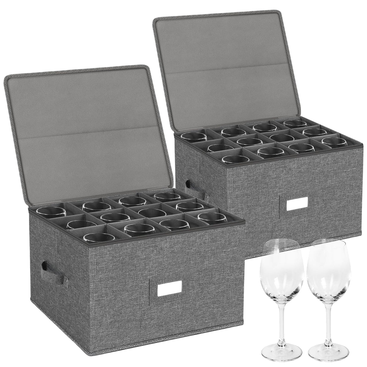 popoly front-facing box showing lid and label holder for easy identification and protection