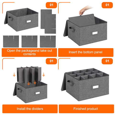 popoly lifestyle kitchen setup with boxes organizing glassware and freeing cabinet space
