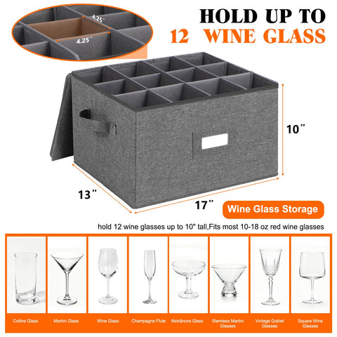 popoly top view open with padded compartments showing safe arrangement of stemware