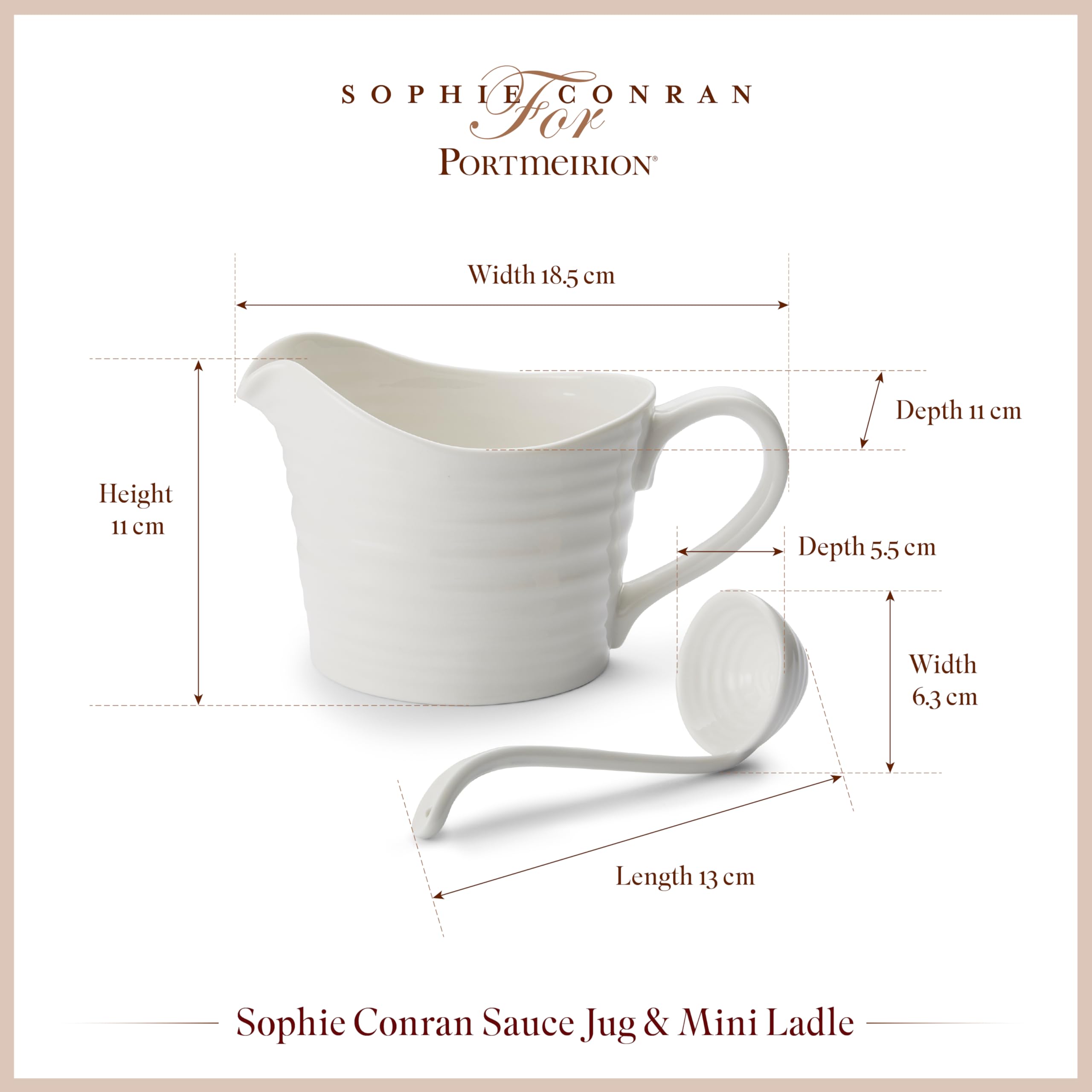 Portmeirion Sophie Conran label close-up showing maker mark and product authenticity