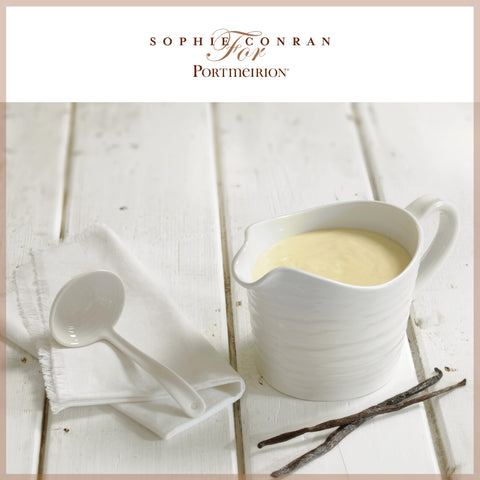 Portmeirion Sophie Conran ladle detail highlighting snug fit and drip-free pouring