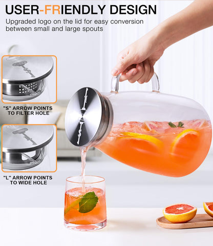 Potdoctor stainless steel lid close-up highlighting marked dual spout for spill control