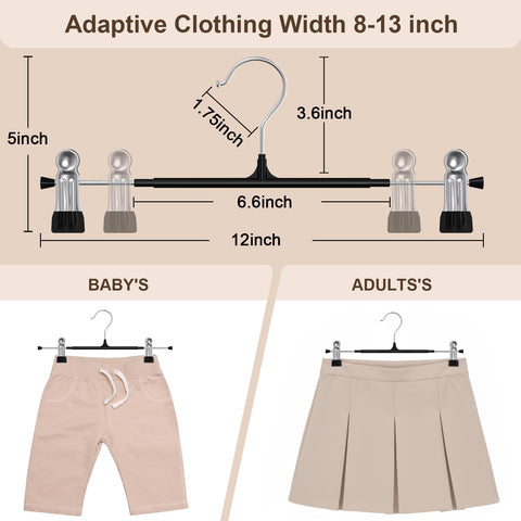 POZEAN hangers holding jeans and skirts for secure heavy-weight support