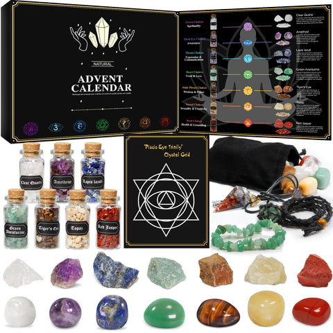 pozemu front packaging view showing 24-day crystal countdown and gift appeal