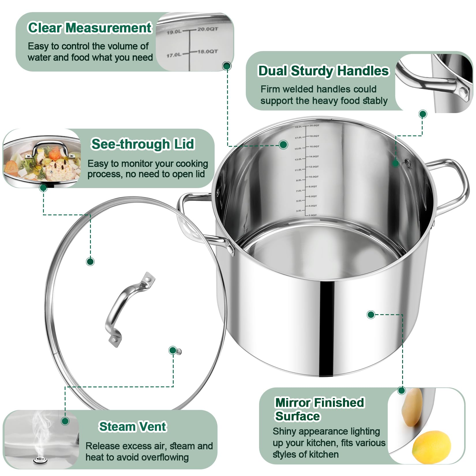 P&P CHEF interior measurement marks visible for precise liquid control and easy portioning