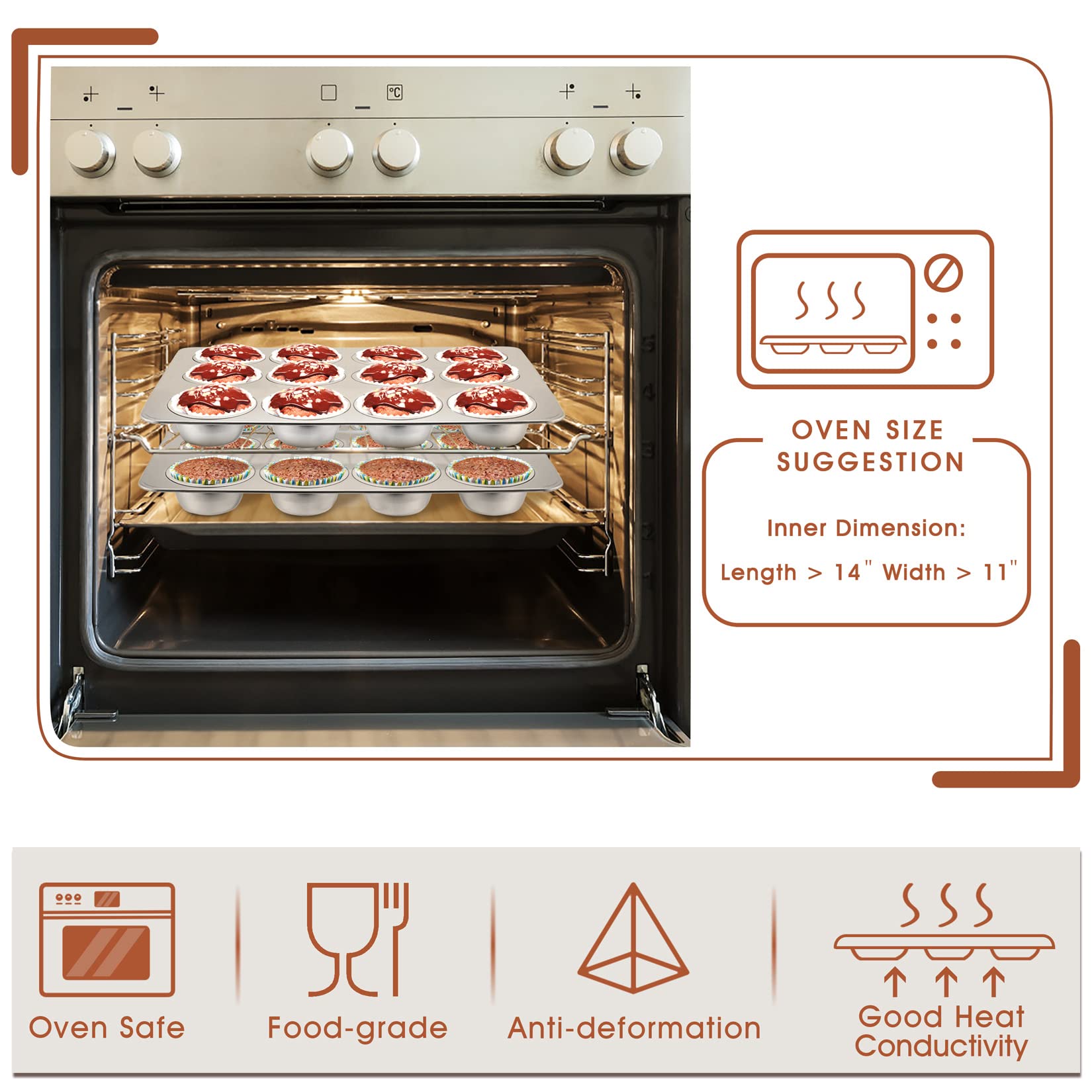 P&P CHEF rolled rim and edge detail offering safe grip and reinforced strength