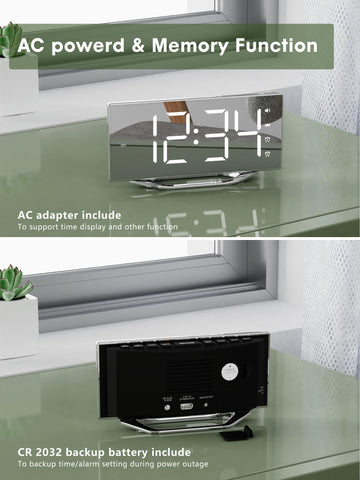 PPLEE display indicating two alarms and snooze to manage separate wake times reliably