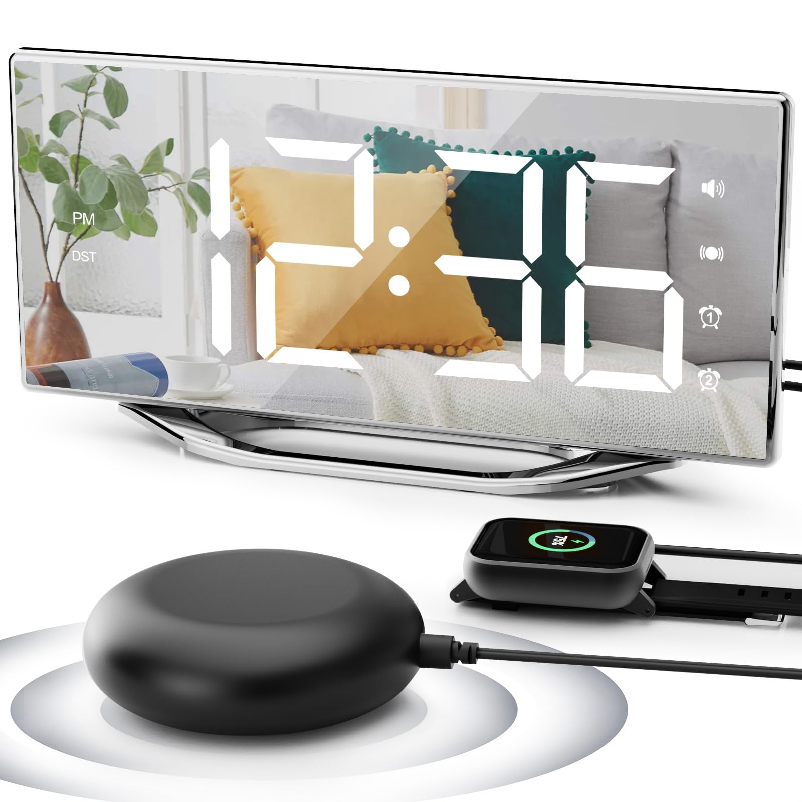 PPLEE front mirror display showing large time readout and clear digits for quick viewing