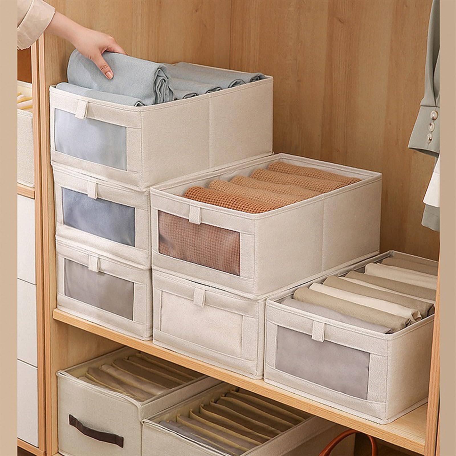 Pradnel size comparison with hand highlighting practical shelf fit benefit
