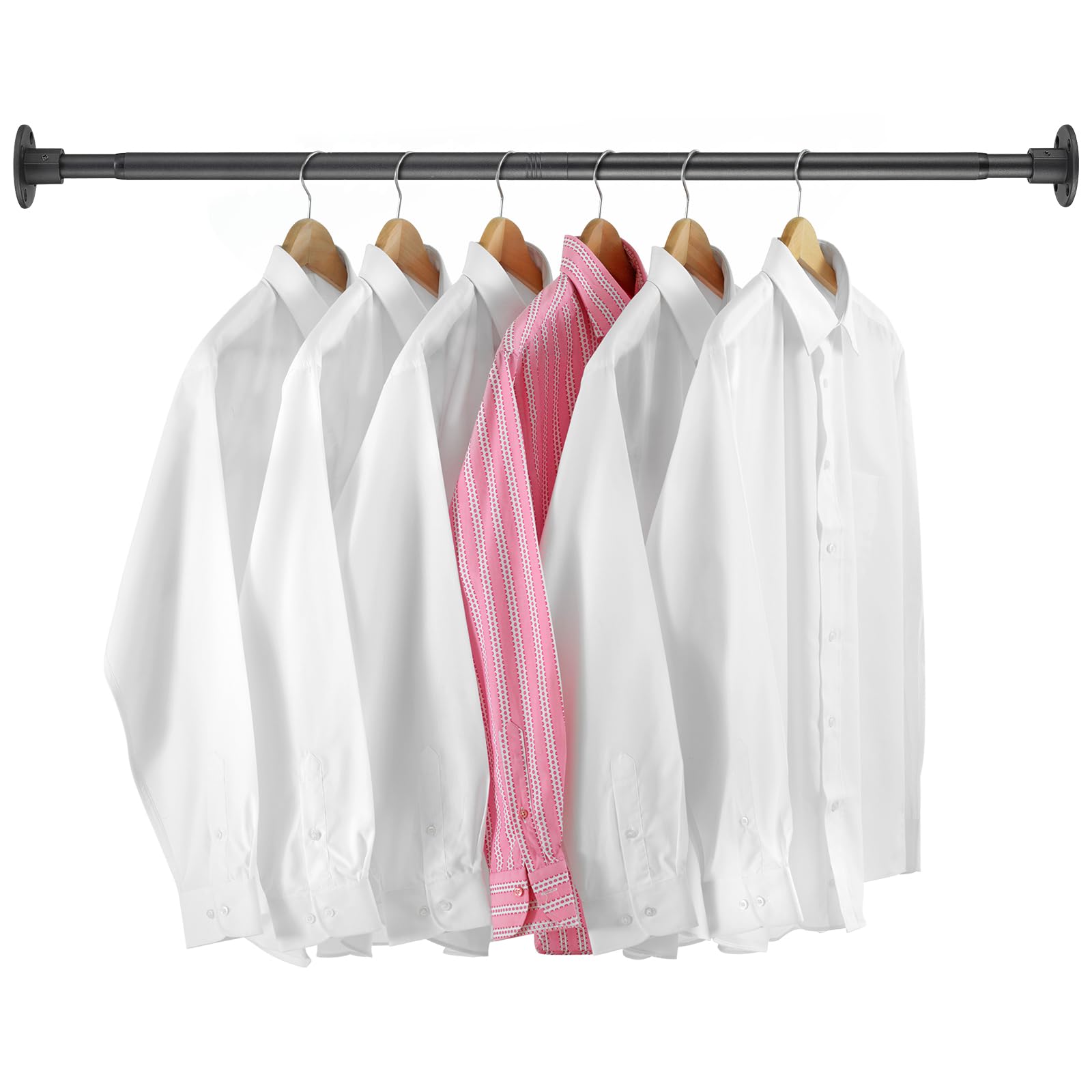 Pragmatist rod in bedroom lifestyle shot showing tidy closet and visual appeal