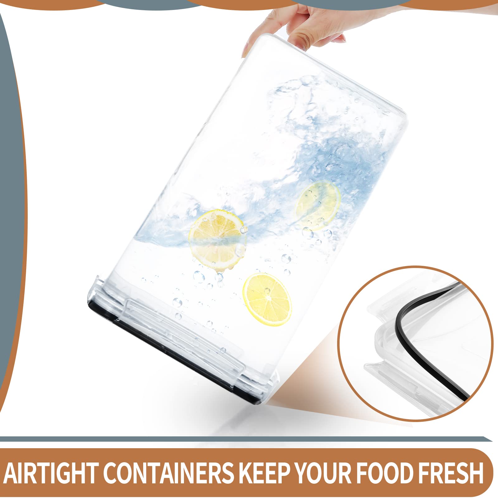 PRAKI clear canister filled with cereal showing easy identification benefit