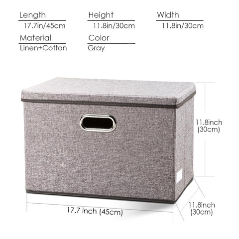 PRANDOM bin folded flat for compact storage, saving closet and shelf space