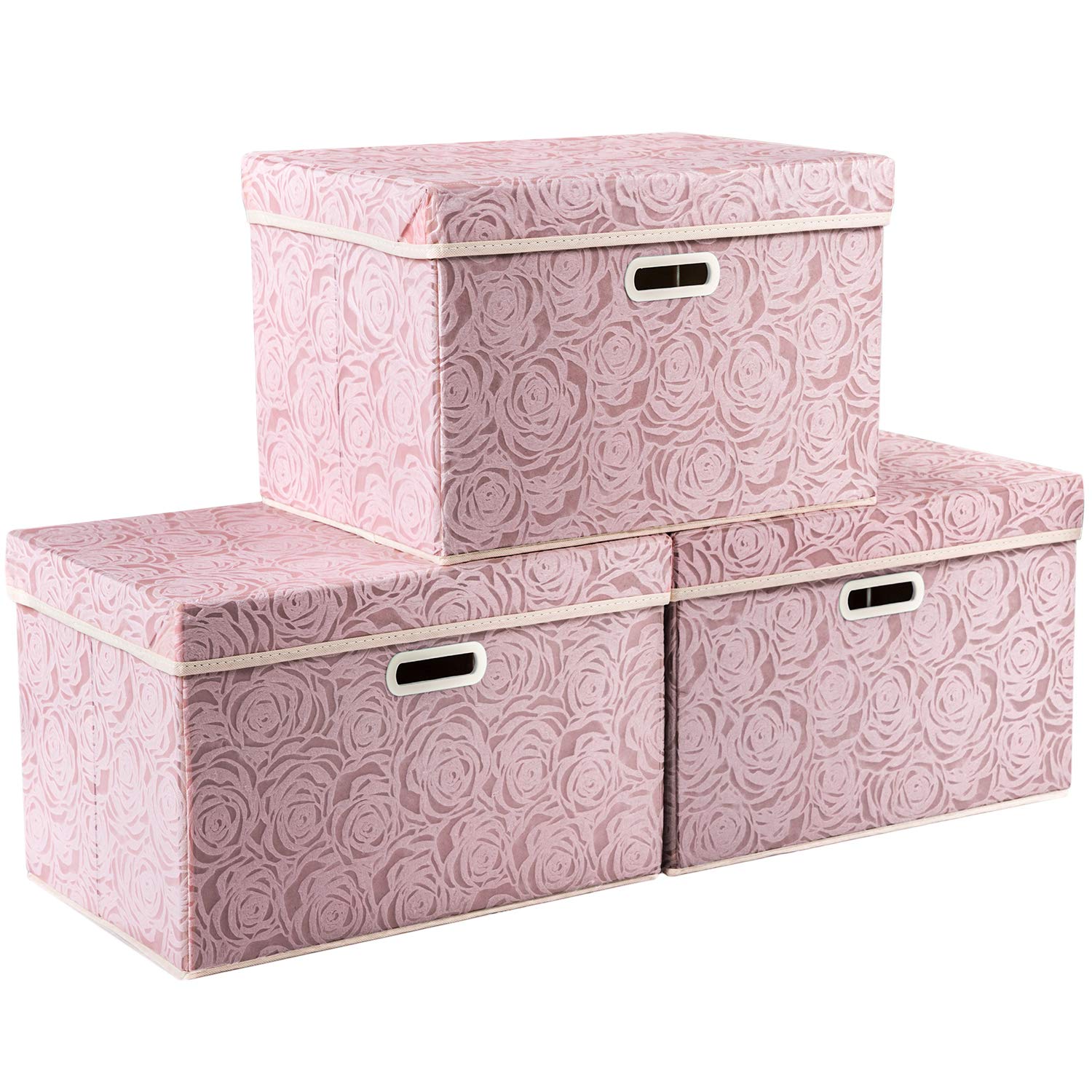 PRANDOM front view of three lidded boxes showing organized storage benefit