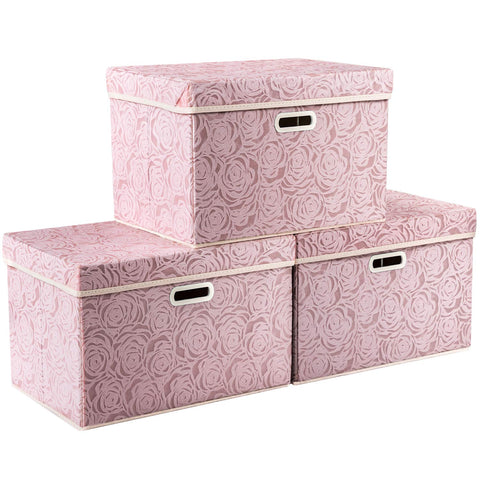 PRANDOM front view of three lidded boxes showing organized storage benefit