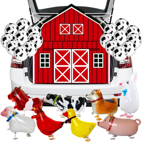 Preboun barn backdrop front view showing full farmhouse scene and easy focal benefit