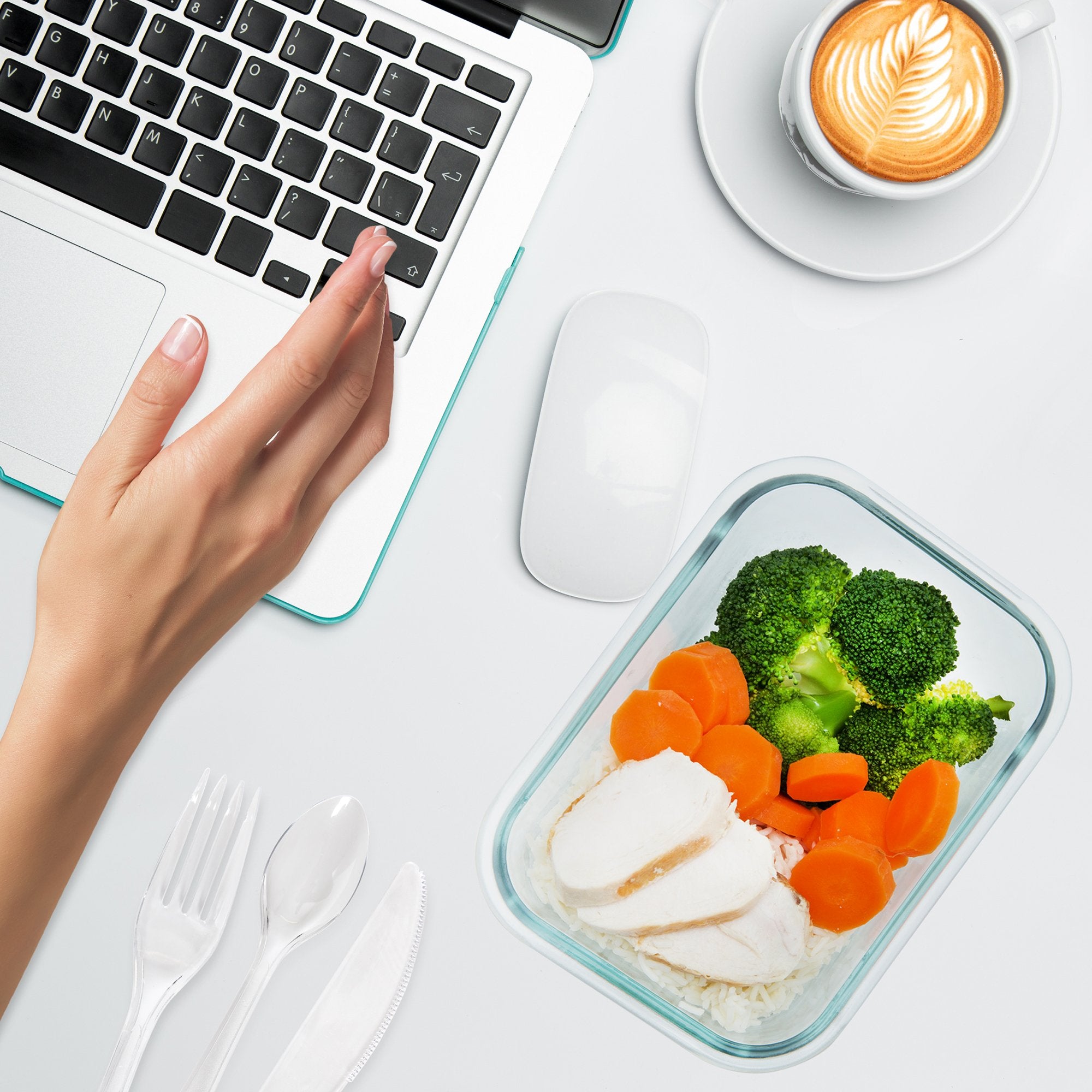 Prep Naturals meal containers on kitchen counter for daily meal prep