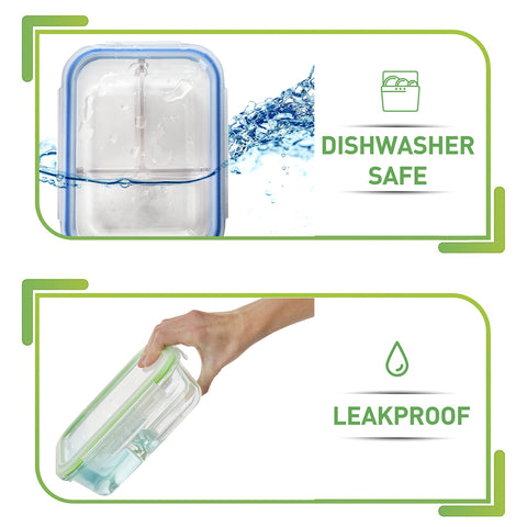 PrepNaturals reheating glass container in oven demonstrating safe high-temperature use
