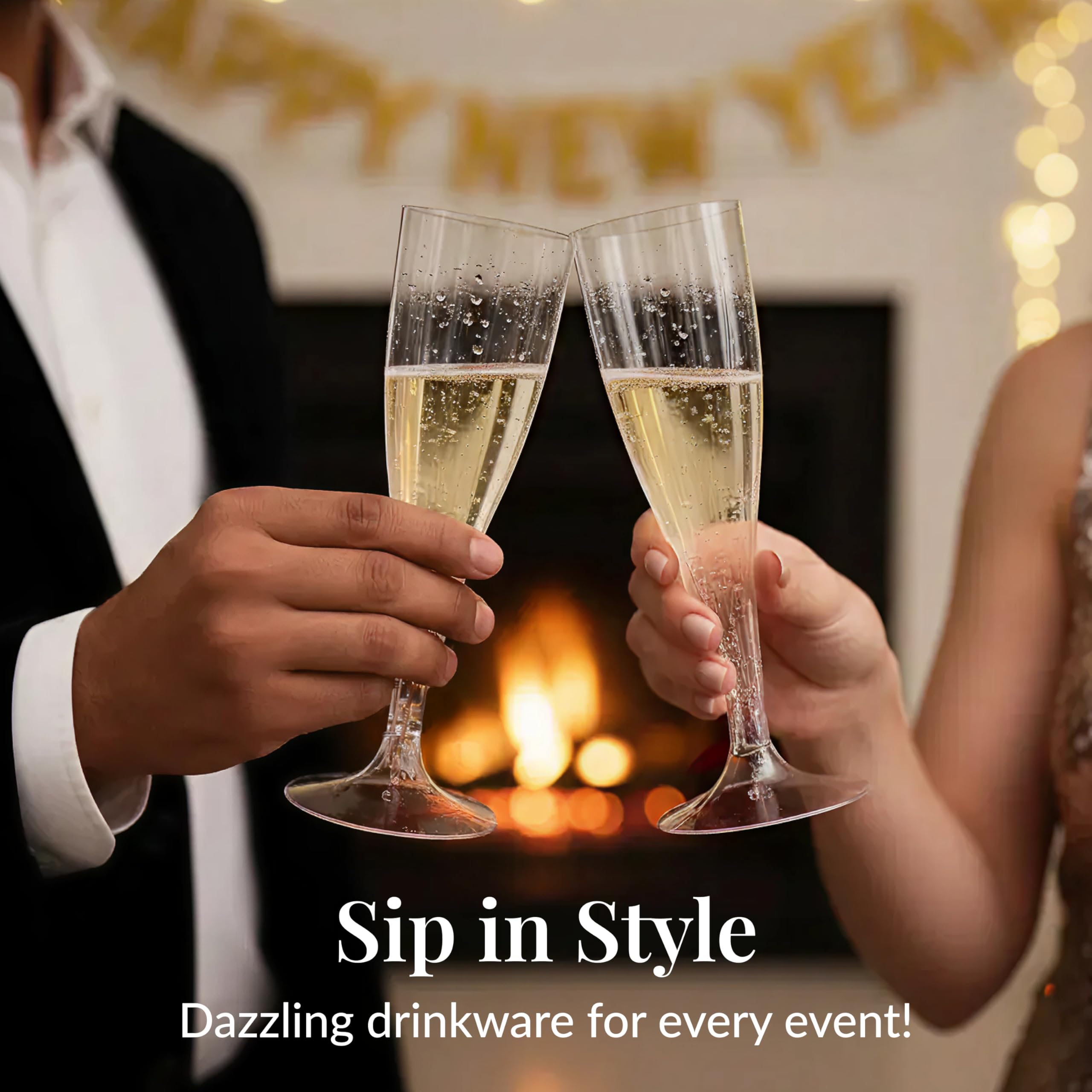 Prestee flute filled with sparkling wine showcasing bubbly presentation benefit