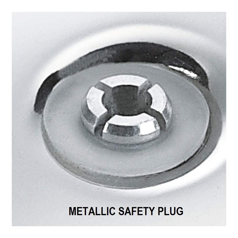 Prestige gasket-release detail showing controlled venting for safer pressure management