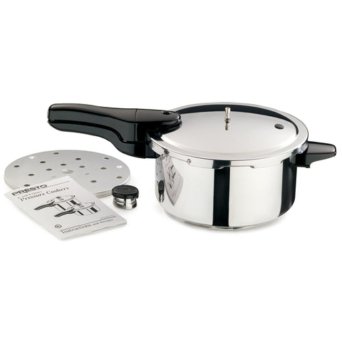 Presto close-up of lid locking mechanism and pressure indicator, clear safety communication benefit